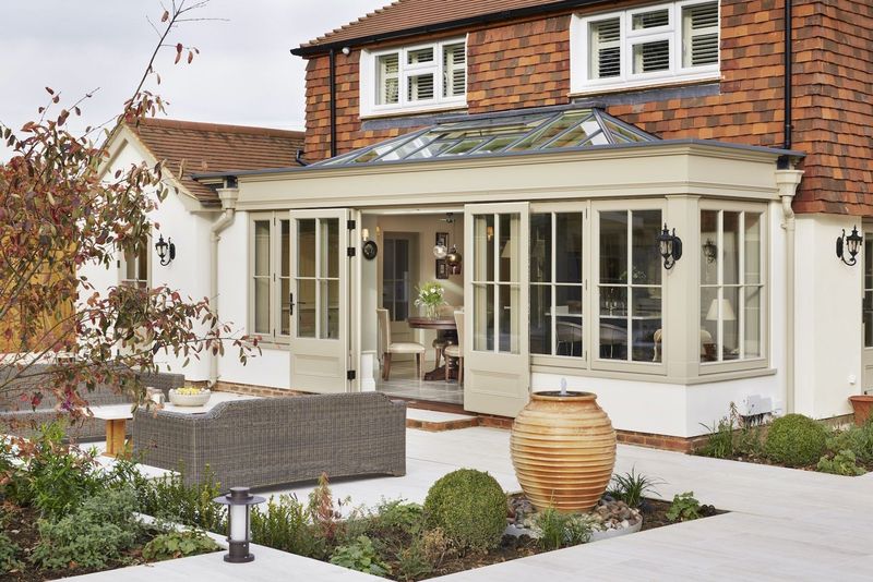 Orangery extension with lantern roof on a Manchester home