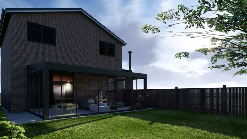 Garden glass-room extension (design) - design 1