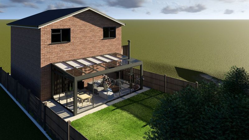 Garden glass-room extension (design) - design 2