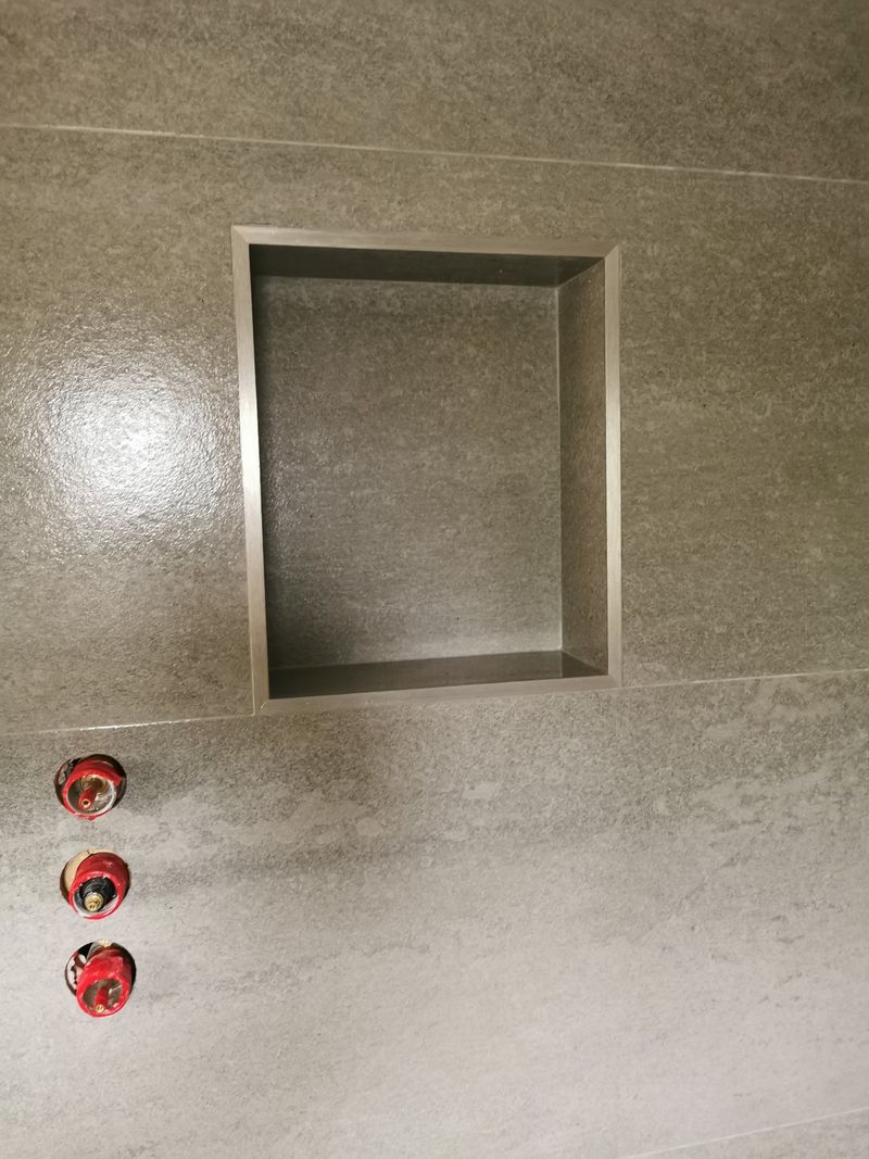 Grey porcelain walk-in shower room - finished 4