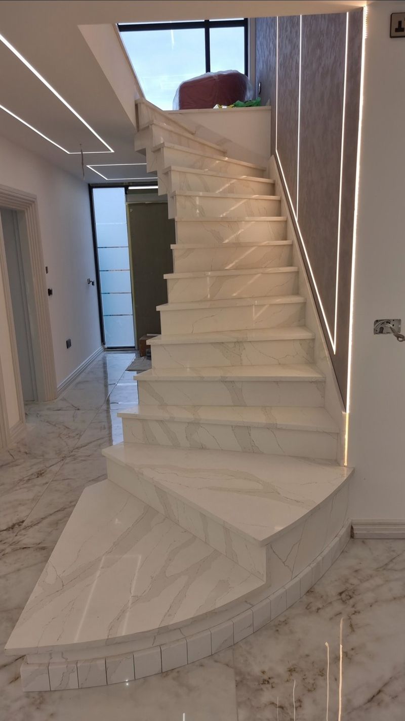 Marble staircase, hallway and landing - finished 2