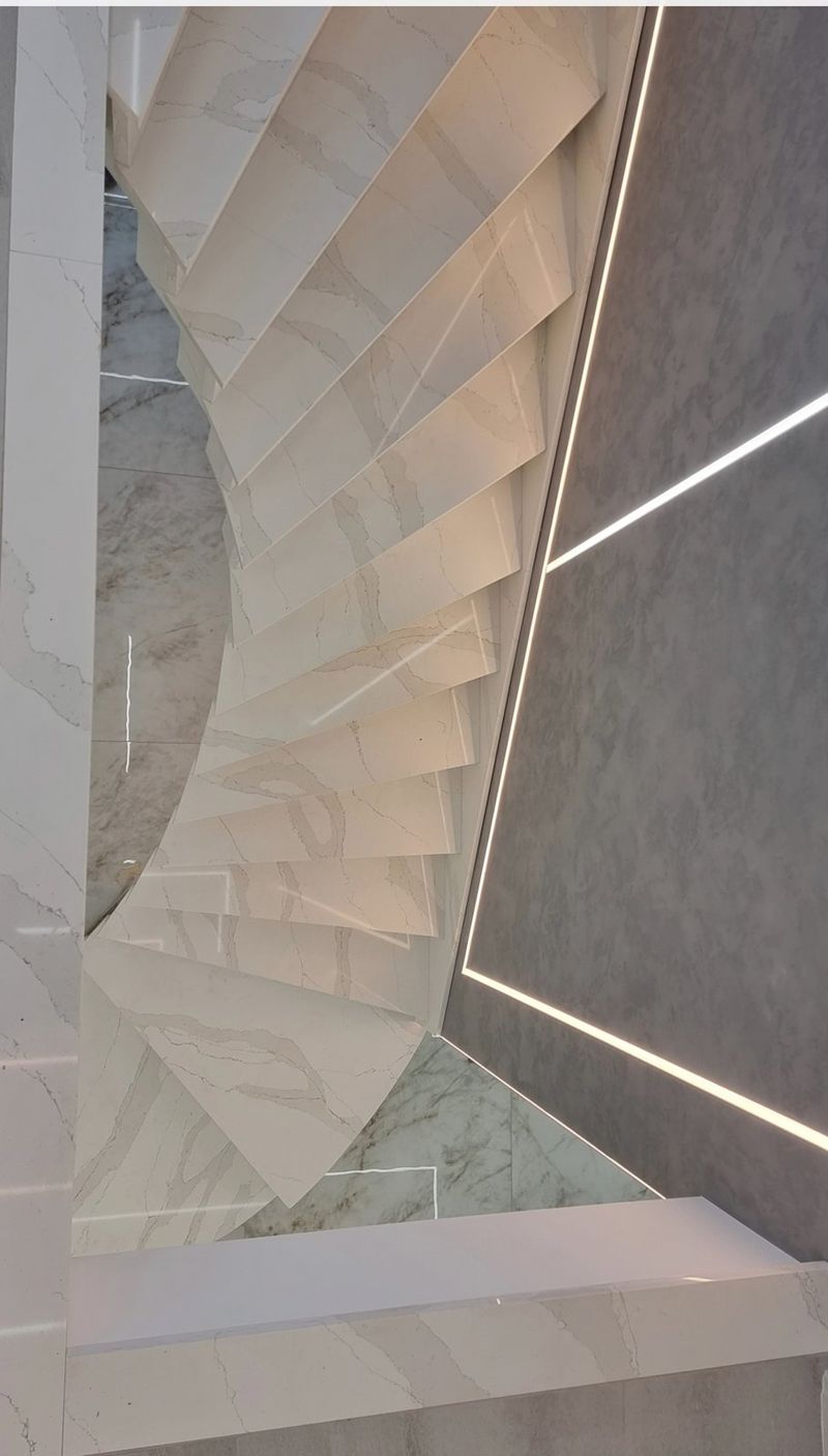 Marble staircase, hallway and landing - finished 3